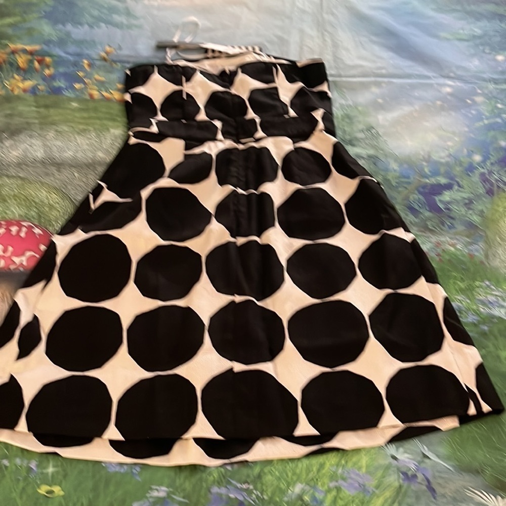 Banana Republic × Marimekko Kivet Dot Linen Strapless Dress, Size 4, NWT - Picture 7 of 10